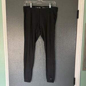 Nike Black Performance Leggings with Small Swoosh